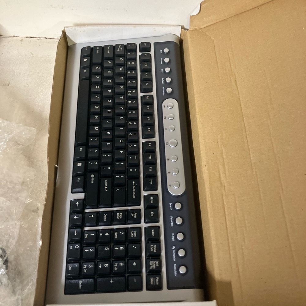 AOpen Keyboard Standard Wired QWERTY Multimedia Numeric Keypad‎ Modern Tech